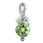 Prima Green Amethyst & Diamond Pendant