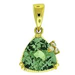 Prima Green Amethyst & Diamond Pendant