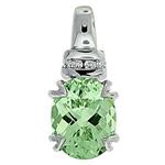 Prima Green Amethyst & Diamond Pendant