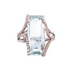 Prima Green Amethyst & Diamond Ring