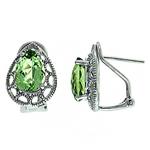 Prima Green Amethyst Earrings