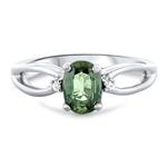 Prima Green Sapphire & Diamond Ring