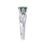 Green Sapphire & Diamond Ring