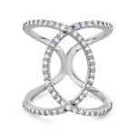 Prima Large Diamond Swirl Ring