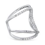 Large Diamond Swirl Ring