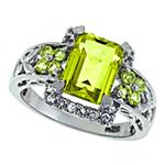 Prima Lemon Quartz And White Topaz Ring