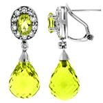 Prima Lemon Quartz & Diamond Earrings