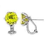 Prima Lemon Quartz & Diamond Earrings