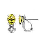 Prima Lemon Quartz & Diamond Earrings