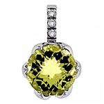 Prima Lemon Quartz & Diamond Pendant