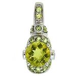 Prima Lemon Quartz & Peridot Pendant