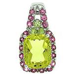 Prima Lemon Quartz, Peridot & Toumaline Pendant