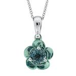 Prima London Blue Coated Mini Flower Pendant