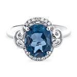 Prima London Blue & Diamond Ring