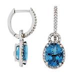 Prima London Blue Topaz & Diamond Earrings