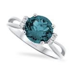 Prima London Blue Topaz & Diamond Ring