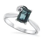 Prima London Blue Topaz & Diamond Ring