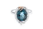 Prima London Blue Topaz & Diamond Ring