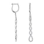 Prima Long Diamond Dangling Earrings