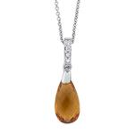 Prima Madeira Citrine & Diamond Pendant