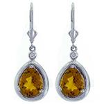 Prima Madera Citrine & Diamond Earrings