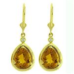 Prima Madera Citrine & Diamond Earrings