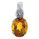 Prima Madera Citrine & Diamond Pendant