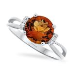 Prima Madera Citrine & Diamond Ring