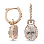 Prima Morganite & Diamond Earring