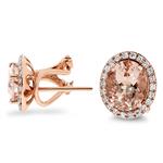 Prima Morganite & Diamond Earring