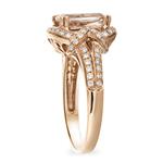 Morganite & Diamond Fancy Ring