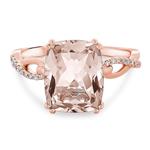 Prima Morganite & Diamond Ring