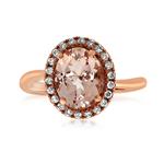 Prima Morganite & Diamond Ring