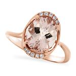 Prima Morganite & Diamond Ring