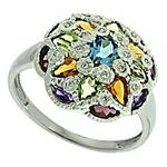 Prima Multi Color And Diamond Ring