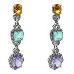 Prima Multi Color & Diamond Earrings