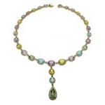 Prima Multi Color Gem & Diamond Necklace