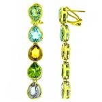 Prima Multi Color Gemstone Earrings