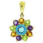 Prima Multi Color Stone Pendant