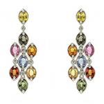 Prima Multi Sapphire & Diamond Earrings