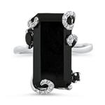 Prima Onyx & Diamond Special Cut Ring