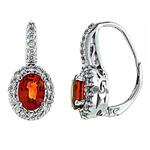 Prima Orange Sapphire & Diamond Earrings