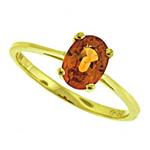 Prima Orange Sapphire Ring