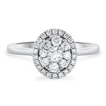 Prima Oval Diamond Cluster Ring