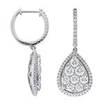 Prima Pear Shaped Diamond Drop Earrings