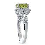 Peridot & Diamond Ring