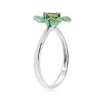 Peridot Coated Flower Ring