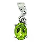 Prima Peridot & Diamond Pendant