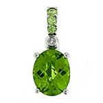 Prima Peridot & Diamond Pendant