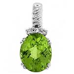 Prima Peridot & Diamond Pendant